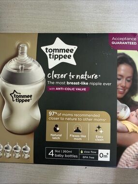 tommee tippee Closer to Nature Baby Bottles — Cream (4 Pack)
